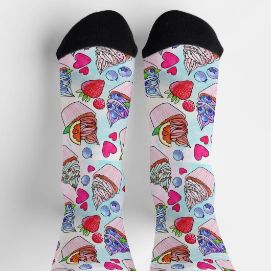 Cupcakes Socken (Oben)