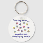 Cupcakes stehlen meine Sanftmütigkeit Schlüsselanhänger (Vorderseite)
