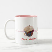 Cupcakes-Tasse - anpassen Zweifarbige Tasse (Links)