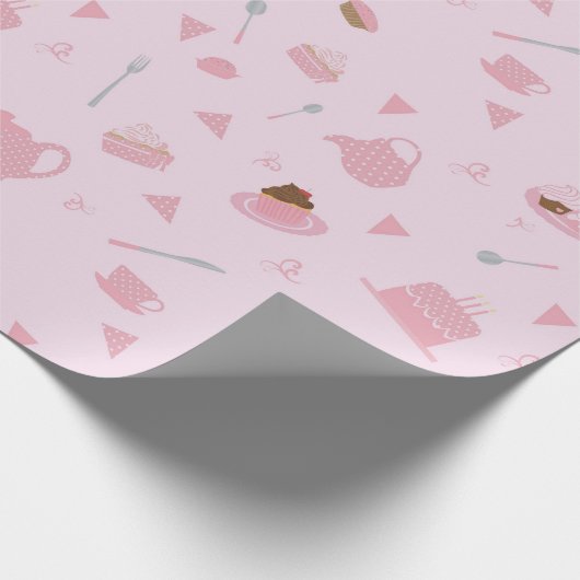 Cupcakes/Tee Geschenkpapier (Ecke)