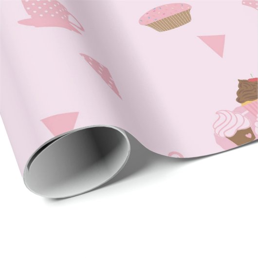 Cupcakes/Tee Geschenkpapier (Rolleneckpunkt)