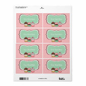 Cupcakes Trio Buchzeichen Labels (Vorne)