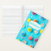 Cupcakes und Candies farbenfrohe Helle Notizblock (Innen)