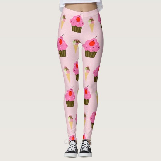 Cupcakes und Eiscreme Leggings (Vorderseite)
