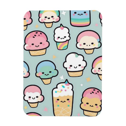 Cupcakes und Eiscreme Magnet (Vertikal)