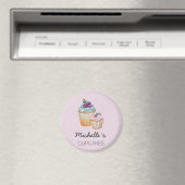 CupCakes und Früchte Wasserfarbe Magnet (In Situ (Geschirrspüler))