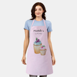Cupcakes und Früchte Wasserfarben Schürze