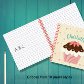 Cupcakes und Hearts Personalisiertes Notebook Notizblock