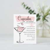 Cupcakes und Martinis! Einladung (Stehend Vorderseite)