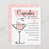 Cupcakes und Martinis! Einladung (Vorne/Hinten)