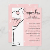 Cupcakes und Martinis Einladung (Vorne/Hinten)