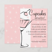 Cupcakes und Martinis Einladung (Vorne/Hinten)