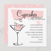Cupcakes und Martinis! Einladung (Vorne/Hinten)