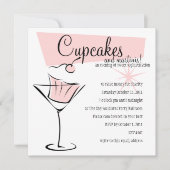 Cupcakes und Martinis! Einladung (Vorderseite)
