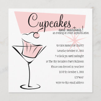 Cupcakes und Martinis! Einladung