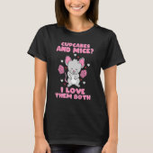 Cupcakes und Mäuse I Liebe sie beide - kleine Maus T-Shirt (Vorderseite)