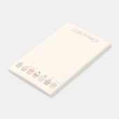 Cupcakes und Name Post-it Klebezettel (angewinkelt)