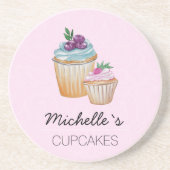 CupCakes und Obst Wasserfarbe Getränkeuntersetzer (Vorne)