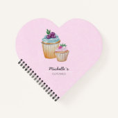 CupCakes und Obst Wasserfarbe Notizblock (Vorderseite)