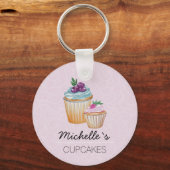 CupCakes und Obst Wasserfarbe Schlüsselanhänger (Vorderseite)