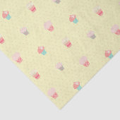 Cupcakes und Polka Dot Niedliches Muster Pastell Seidenpapier (Ausschnitt)