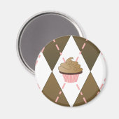 Cupcakes und Raute Magnet (Vorderseite/Rückseite)