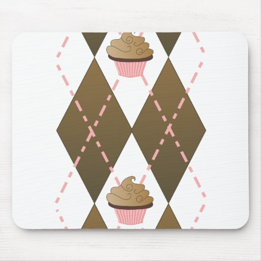 Cupcakes und Raute Mousepad (Vorne)