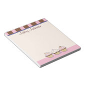 Cupcakes und Stripes Persönlicher Notepad Notizblock (angewinkelt)