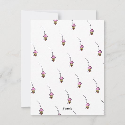 Cupcakes Valentine Feiertagskarte (Rückseite)