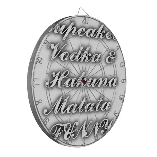 Cupcakes Vodka Hakuna Matata FUNNY Dartscheibe (Vorderseite Links)