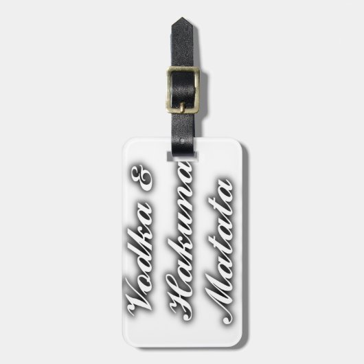 Cupcakes Vodka Hakuna Matata FUNNY Gepäckanhänger (Vorderseite vertikal)