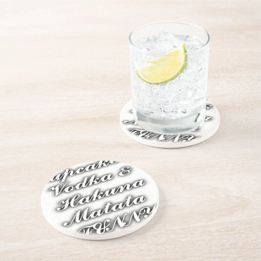 Cupcakes Vodka Hakuna Matata FUNNY Getränkeuntersetzer (Seite)