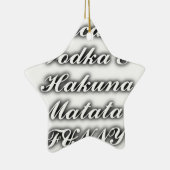 Cupcakes Vodka Hakuna Matata FUNNY Keramikornament (Rechts)