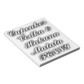 Cupcakes Vodka Hakuna Matata FUNNY Notizblock (angewinkelt)