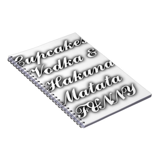 Cupcakes Vodka Hakuna Matata FUNNY Notizblock (Rechte Seite)