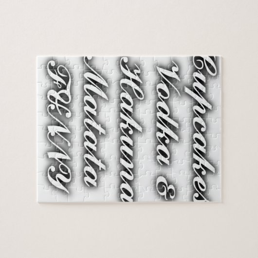 Cupcakes Vodka Hakuna Matata FUNNY Puzzle (Horizontal)