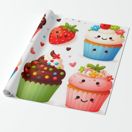 Cupcakes Wrapper Geschenkpapier (Ungerollt)