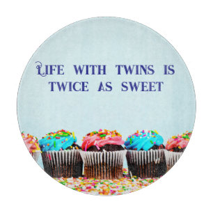 Cupcakes Zwillingskinder Schneidbrett Schneidebrett