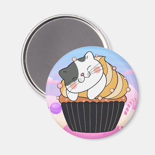 Cupcat Magnet (Vorderseite/Rückseite)