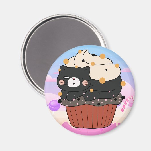 Cupcat Magnet (Vorderseite/Rückseite)