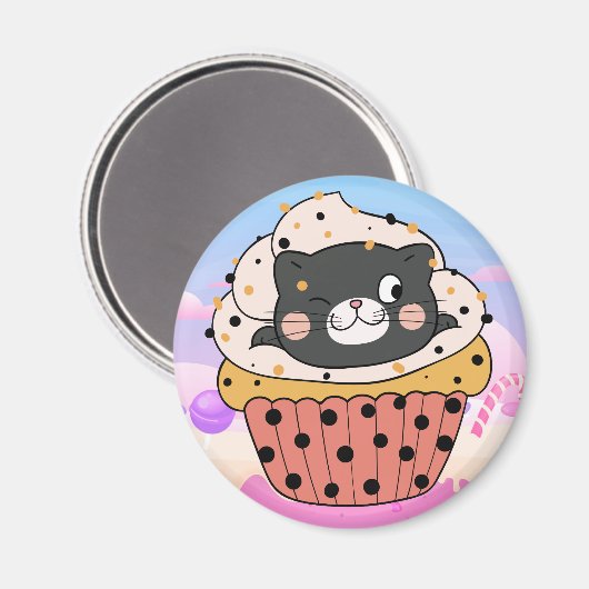 Cupcat Magnet (Vorderseite/Rückseite)