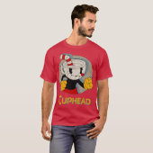Cuphead Circle Shadow Profile Vintage family T-Shirt (Vorne ganz)