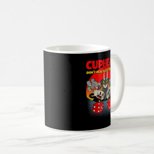 Cuphead und Mugman Devil's Dice Video Game Kaffeetasse (VorderseiteRechts)