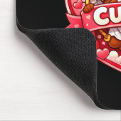 Cupid Afroamerikanischer Valentinstag Mousepad (Ecke)