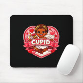 Cupid Afroamerikanischer Valentinstag Mousepad (Mit Mouse)