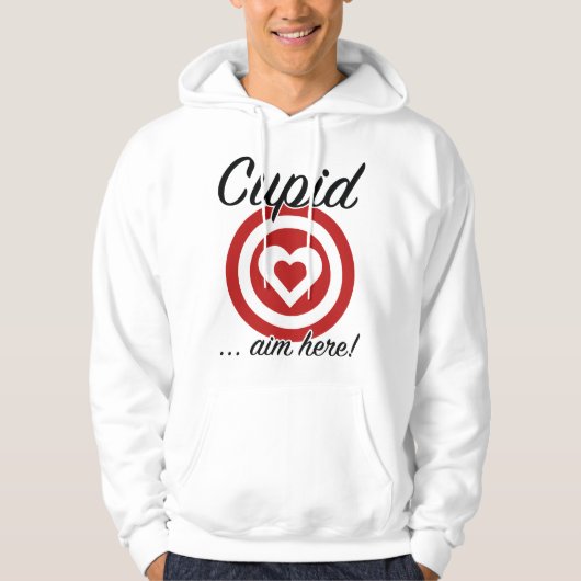 Cupid Aim Hier Hoodie (Vorderseite)