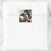 Cupid als Link Boy Quadratischer Aufkleber (Tasche)