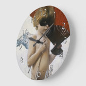 Cupid am Maskenball Große Wanduhr (Winkel)