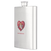 Cupid am roten Herz Flachmann (Links)