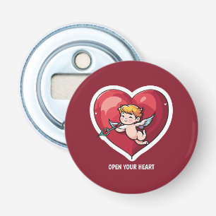 Cupid am roten Herz Flaschenöffner
